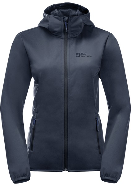 Jack Wolfskin Windhain Hoody Kadın Softshell Ceket 1307481-1010