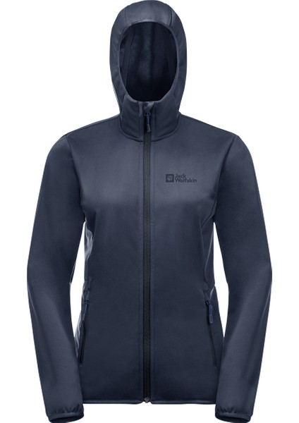 Jack Wolfskin Windhain Hoody Kadın Softshell Ceket 1307481-1010