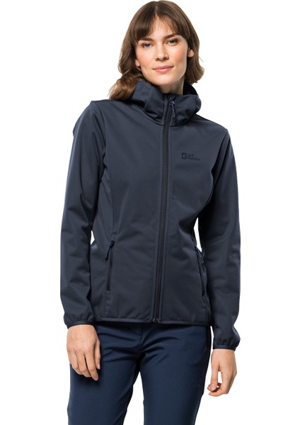 Jack Wolfskin Windhain Hoody Kadın Softshell Ceket 1307481-1010