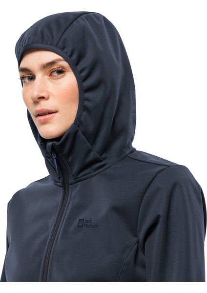 Jack Wolfskin Windhain Hoody Kadın Softshell Ceket 1307481-1010