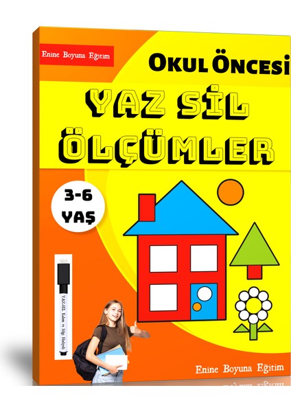 Okul Öncesi Haydi Ölçümleri Öğrenelim Yaz-Sil Kitabı (Ciltli)