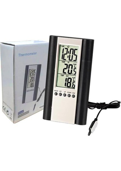 Termometre H 6308b Isı Ölçer*Saat*Alarm Tt Technıc