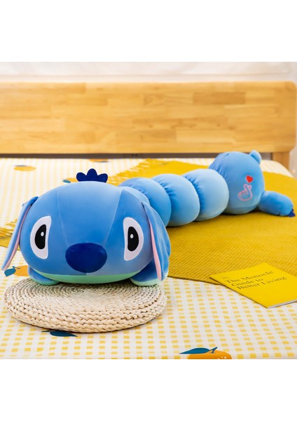 Stitch Uzun Yastık Tırtıl Peluş Oyuncak - Pembe (Yurt Dışından)