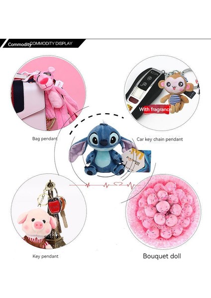 Stitch Peluş Oyuncak Anahtarlık - Mavi (Yurt Dışından)
