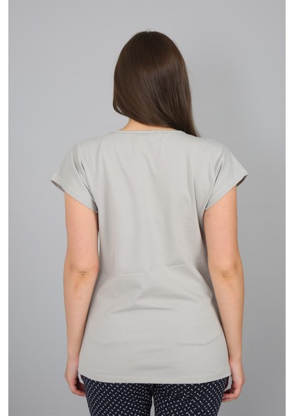 Yuvarlak Yaka Baskılı TShirt indirimleri