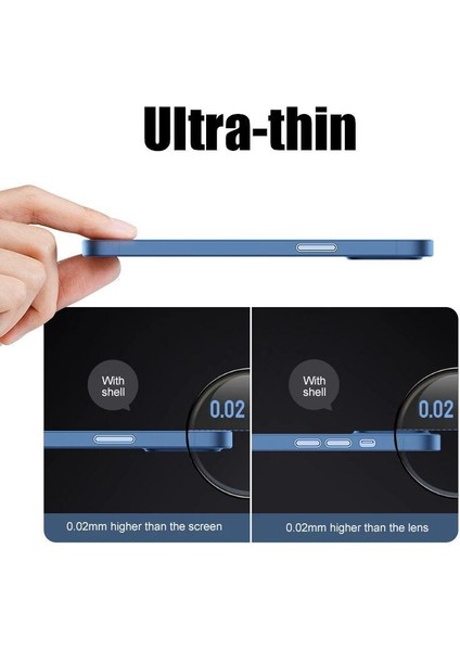 Apple iPhone 13 Pro Max 0,2 mm Buzlu Ultra Ince Yumuşak Silikon Kamera Korumalı Slim Kılıf
