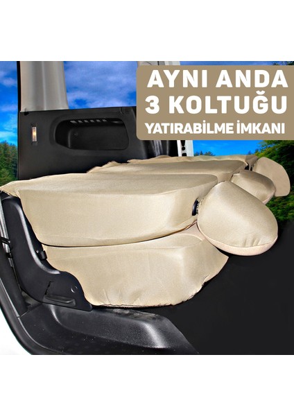 Renault Kangoo 2021+ Uyumlu Krem Ticari Tay Tüyü Koltuk Kılıfı