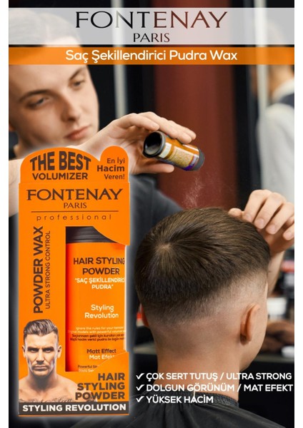 Saç Şekillendirici Pudra Toz Wax Ultra Strong Turuncu 20gr X2 modelleri