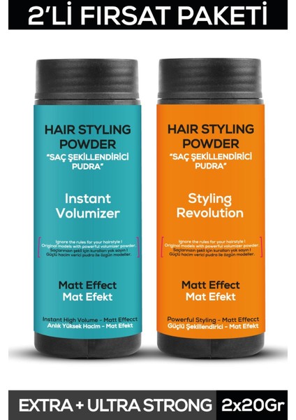 Saç Şekillendirici Pudra Toz Wax Mat Effect Ve Ultra Strong 20gr