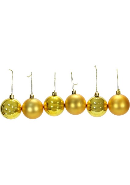 Yılbaşı Süsü Altın 6 cm 6'lı