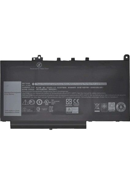 Dell Latitude E7270, E7470, 7cjrc Notebook Bataryası - 3 Cell