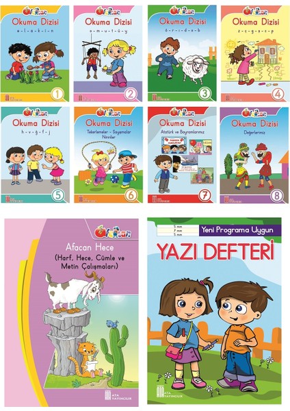 1. Sınıf Ses Gruplarına Göre Ilk Okuma Dizisi + Hece Kitabı + Yazı Defteri