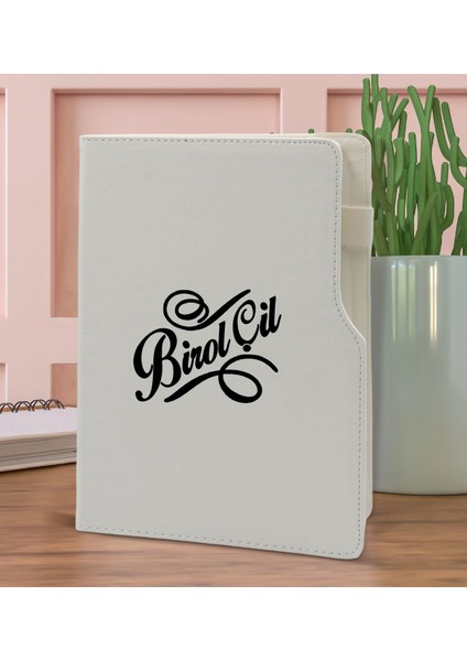 Gift Kişiye Özel Isimli Beyaz Termo Deri Not Defteri 15X21CM-5 fiyatları