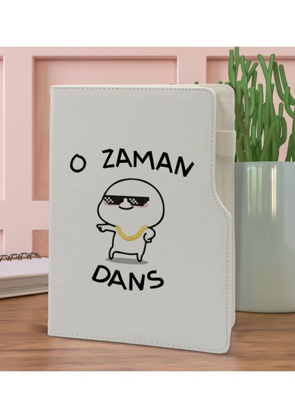 Gift Bir Bela Geliyor Tasarımlı Beyaz Termo Deri Not Defteri 15X21CM-1 fiyatları