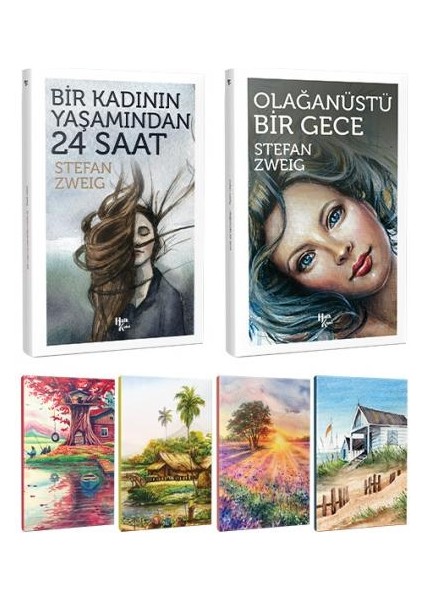 Stefan Zweig 2 Kitap Bir Arada ve 4 Defter -1