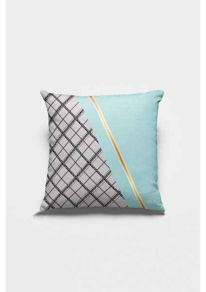 Siyah Dekoratif Çift Taraflı Kırlent Yastık Kılıfı Gizli Fermuar Premium Kumaş 43 x 43 cm KRL1012