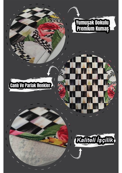 Turkuaz Masa Örtüsü Runner Premium Tay Tüyü Dokuma Leke Tutmaz Kumaş 40X140CM RNR476