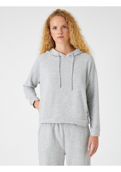 Kapüşonlu Sweatshirt Yandan Cepli modelleri