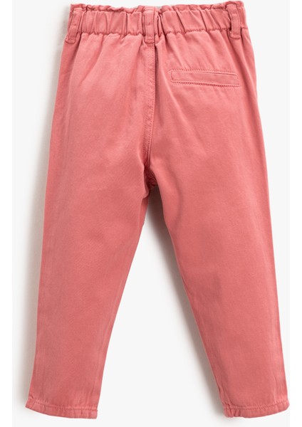 Basic Pamuklu Pantolon Beli Büzgülü Lastikli