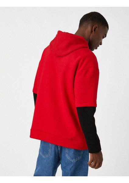 Kolej Oversize Sweatshirt Kapşonlu Şardonlu fırsatları