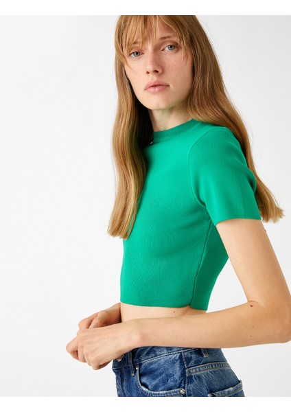 Crop Triko Kazak Kısa Kollu fiyatları