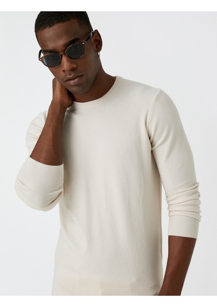 Basic Triko Kazak Bisiklet Yaka