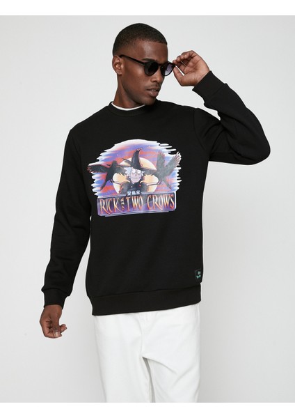 Rick and Morty Sweatshirt Şardonlu Lisanslı Baskılı