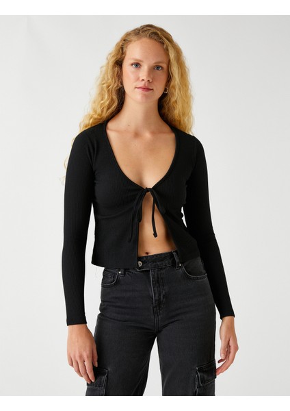 Bağlamalı Crop Hırka modelleri