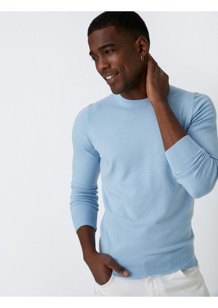 Basic Triko Kazak Bisiklet Yaka