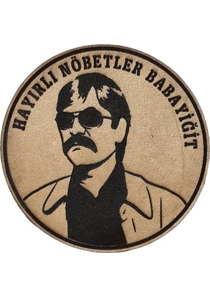 Hayırlı Nöbetler Babayiğit Deri Peç - Arma - Askeri Patch