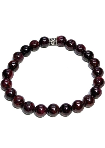 Hakiki Doğaltaş Granat Taşı Unisex Bileklik