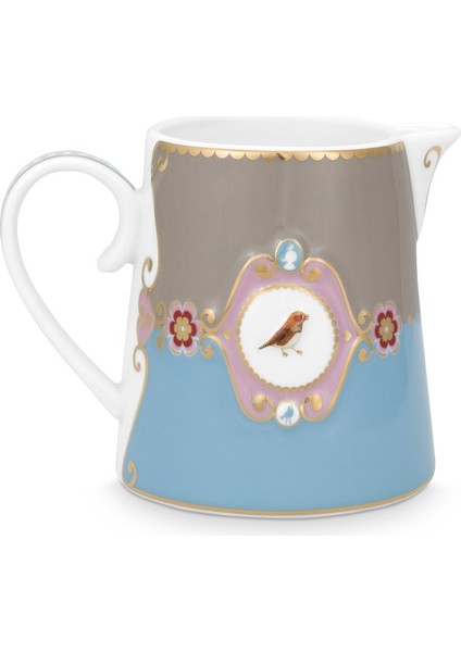 Love Birds Mavi Haki Madalyon Desenli Sütlük 270 ml