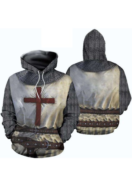 Erkek Ortaçağ Tapınak Şövalyesi 3D Sweatshirt Hoodies (Yurt Dışından) fırsatları