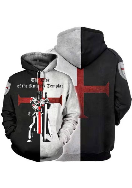 Erkek Ortaçağ Tapınak Şövalyesi 3D Sweatshirt Hoodies (Yurt Dışından) fırsatları