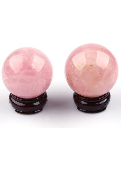 Pembe Kuvars Doğal Taş Küre