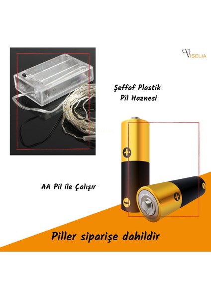 Peri LED Çok Amaçlı Dekoratif Aydınlatma 3 Metre Piller Dahil Şerit Parti Işığı fiyatları