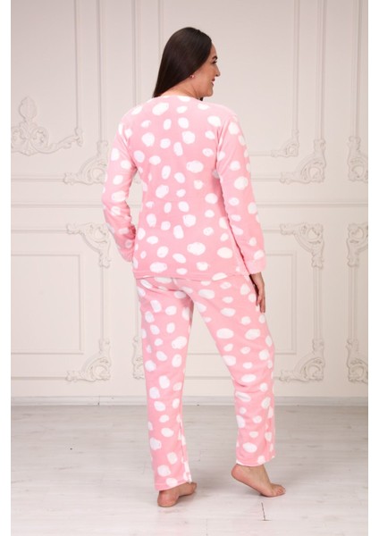 Göz Bantlı Büyük Beden Polar Pijama Takım modelleri