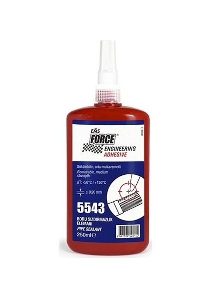 5543 Boru Dişli Sızdırmazlık Elemanı Sıvı Conta 250 ml 2 Adet