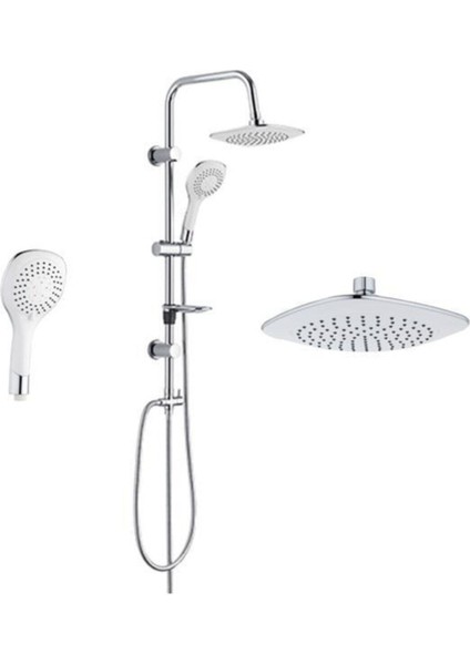 Rain Bianco Sürgülü Banyo Duş Takımı Seti 5+1 Fonksiyonlu