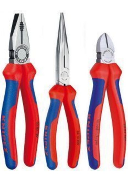 Knipex 002011 Kombine Pense Yan Keski Kargaburun Pense 3 Lü Set