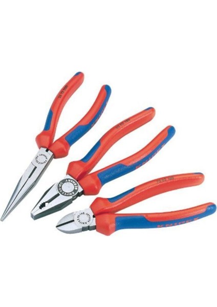 Knipex 002011 Kombine Pense Yan Keski Kargaburun Pense 3 Lü Set