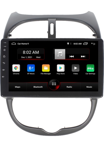 Peugeot 206 Android Carplay Navigasyon Multimedya QLED Ekran-2gb Ram