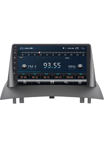 Renault Megane 2 Android Carplay Navigasyon Multimedya QLED Ekran-2gb Ram