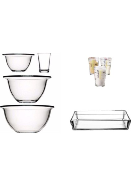 Arda Türkmen Hazırlık Kasesi - Borcam Tepsi Seti 8 Parça