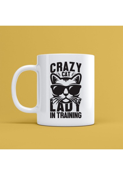 Crazy Cat Yaramaz Kedi Tasarımlı Kupa Bardak Mr-01