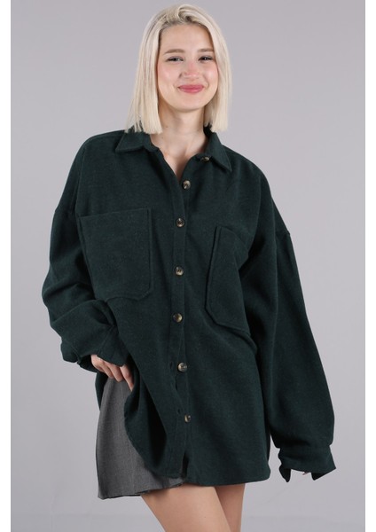Yeşil Oversize Gömlek Ceket MG1562 fiyatları