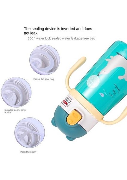 316 Paslanmaz Çelik Termos Kupası, Taşınabilir Saman Çocuk Termos Kupası, Saplı Yaratıcı Ayı Su Kupası modelleri