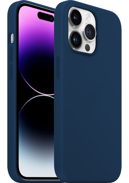 Buff iPhone 14 Pro Max Rubber Fit Kılıf Navy Blue