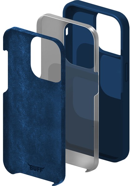 Buff iPhone 14 Pro Max Rubber Fit Kılıf Navy Blue