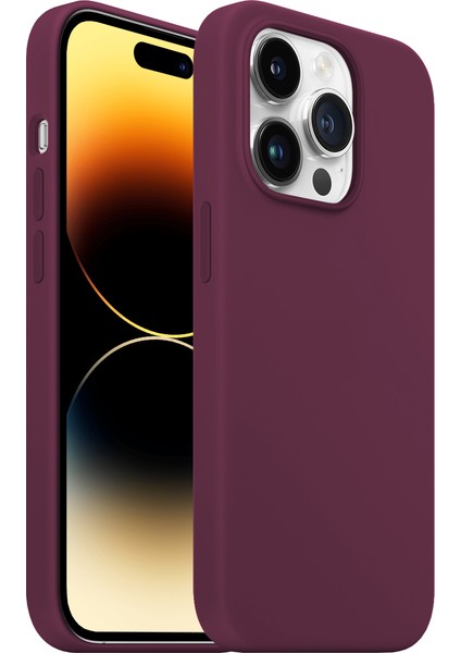 Buff iPhone 14 Pro Rubber Fit Kılıf Plum
